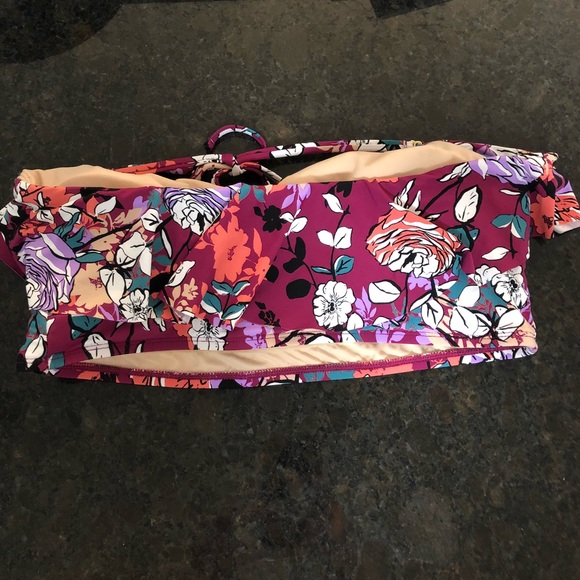 Floral Bandeau Swim Top - Picture 2 of 3